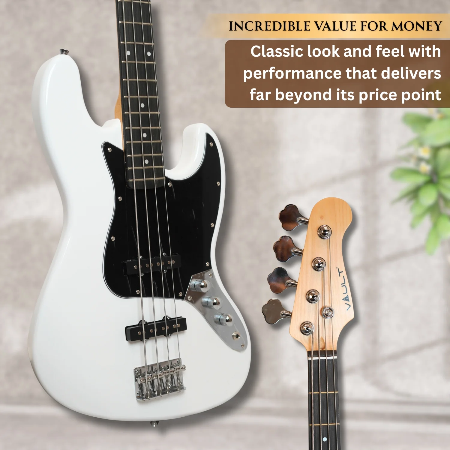Vault JB4 Jazz Bass 4-String Bass Guitar - Image 21