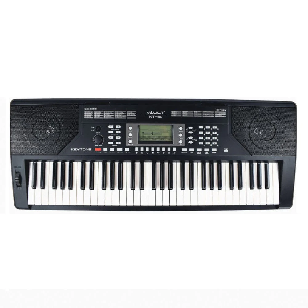 Vault KT-61 Keytone Touch Sensitive 61-Key Keyboard - Black - Image 21
