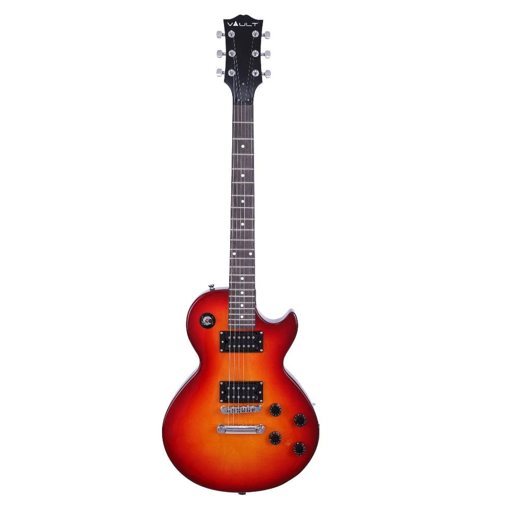 Vault LP1 Les Paul Style Electric Guitar with Vault Play True Wireless Earbuds - Image 18