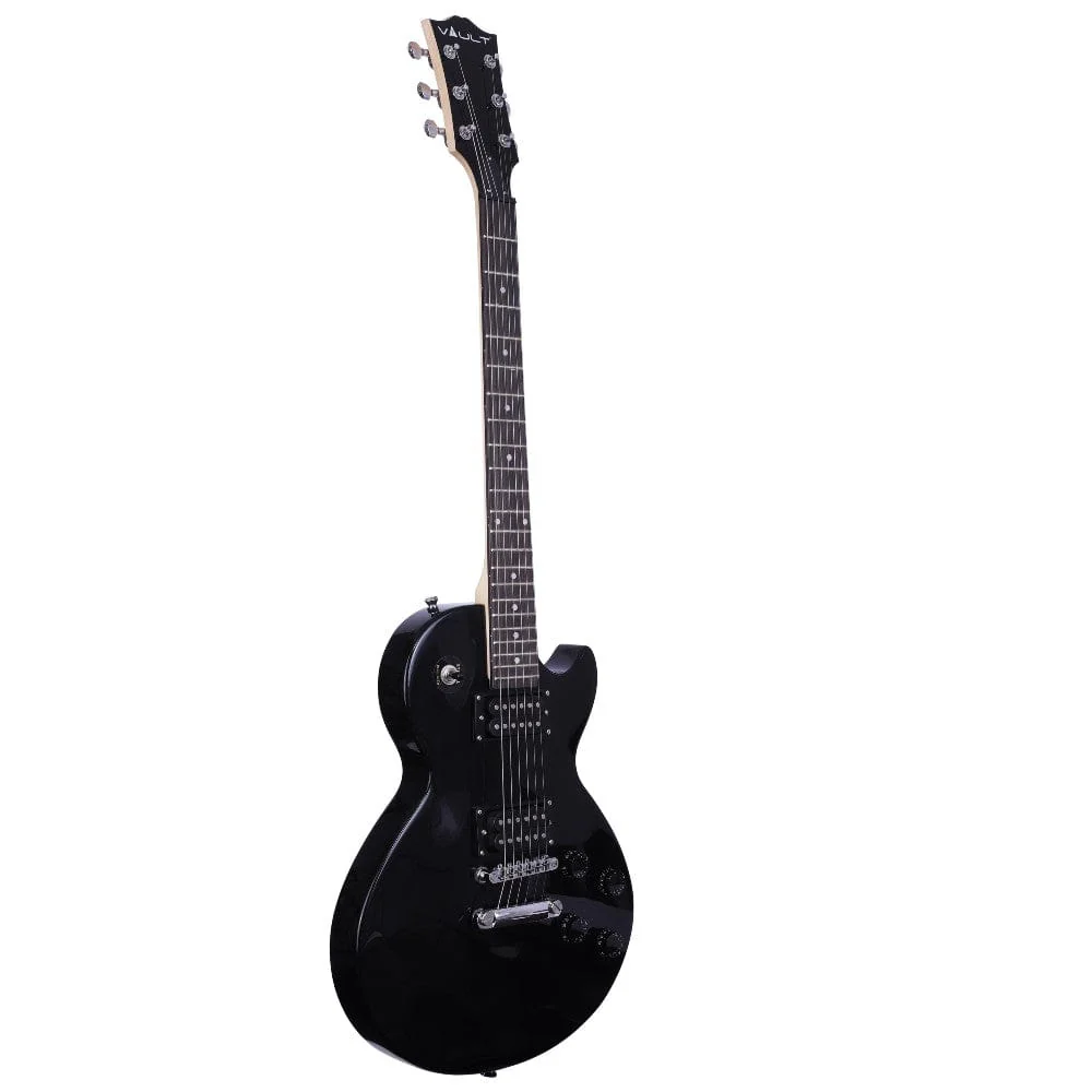 Vault LP1 Les Paul Style Electric Guitar with Vault Play True Wireless Earbuds - Image 3