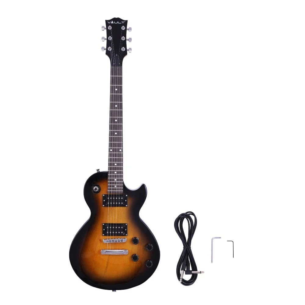 Vault LP1 Les Paul Style Electric Guitar with Vault Play True Wireless Earbuds - Image 41