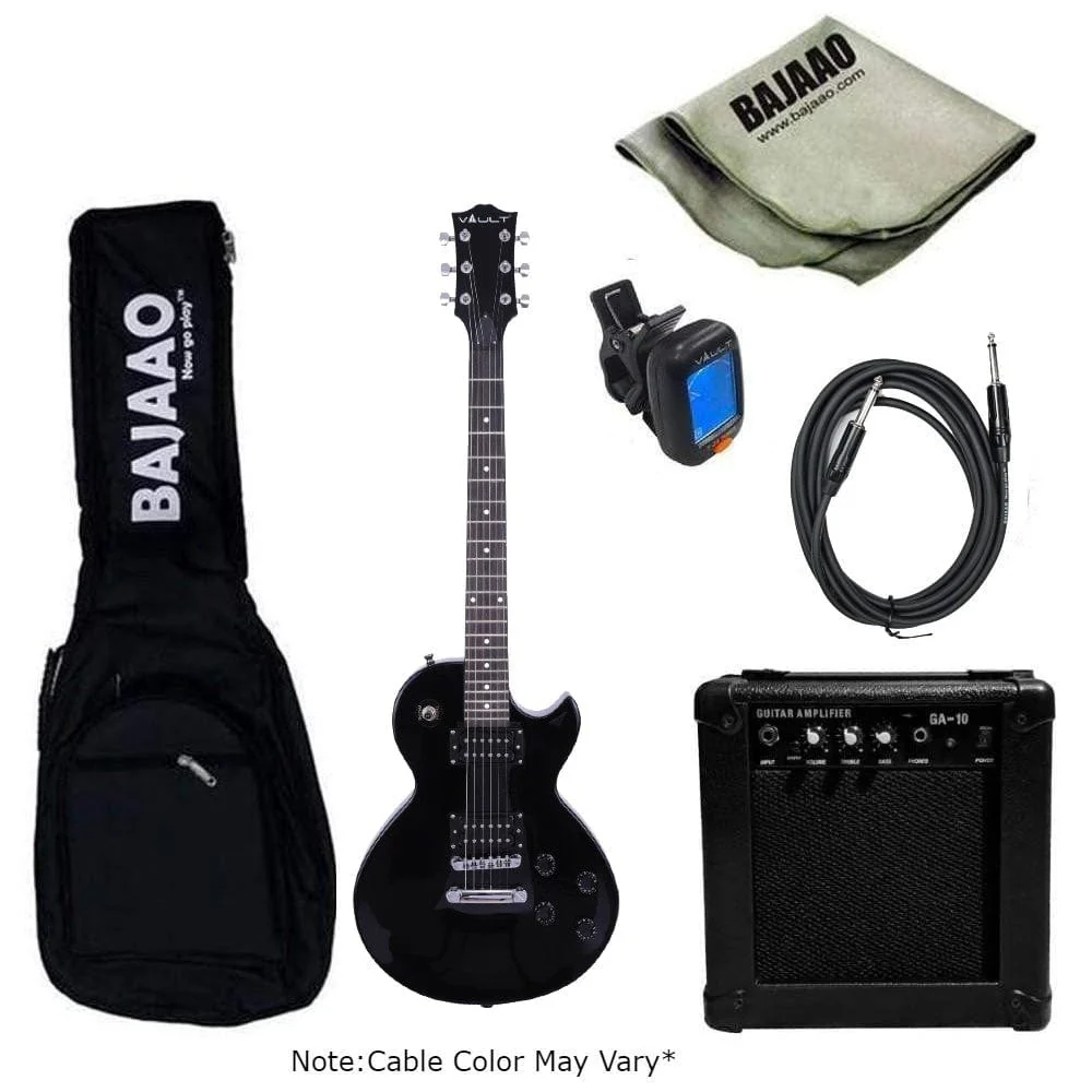 Vault LP1 Les Paul Style Electric Guitar with Gigbag, Amplifier, Tuner, Cable, Polishing Cloth & Ebook