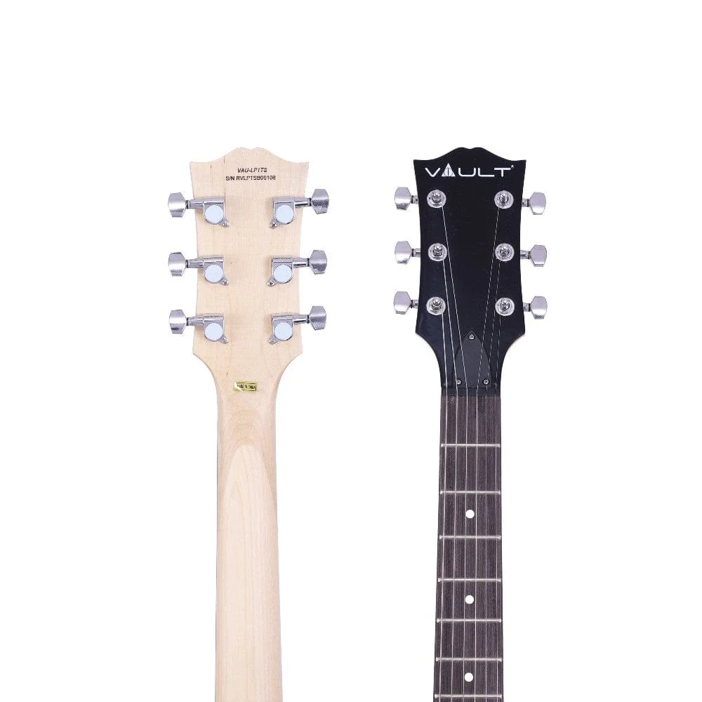 Vault LP1 Les Paul Style Electric Guitar with Gigbag, Amplifier, Tuner, Cable, Polishing Cloth & Ebook - Image 26