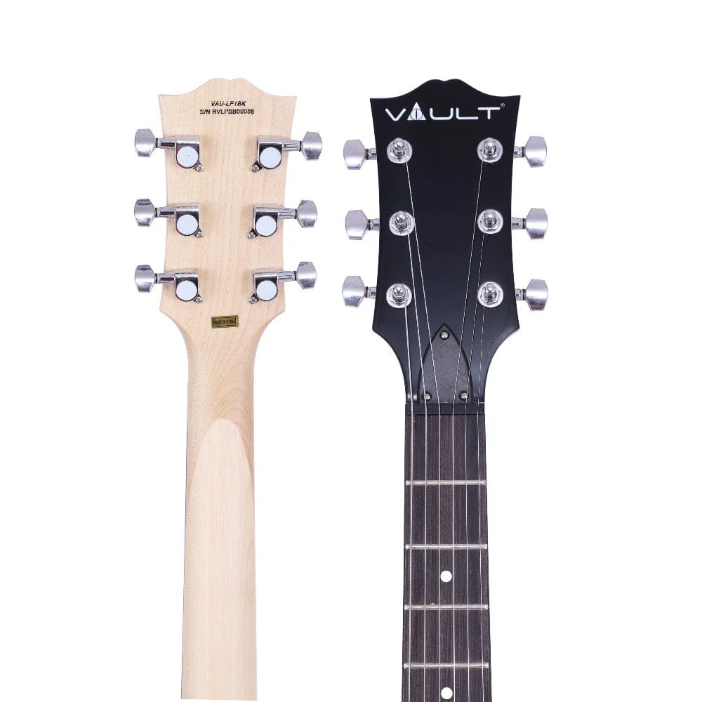Vault LP1 Les Paul Style Electric Guitar with Gigbag, Amplifier, Tuner, Cable, Polishing Cloth & Ebook - Image 8