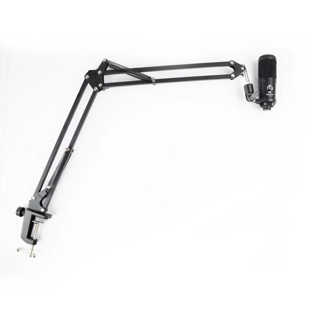 Bajaao Microphone Boom Scissor Extendable Arm Stand for Dynamic and Condenser Microphone with Table Mounting Clamp - Image 2