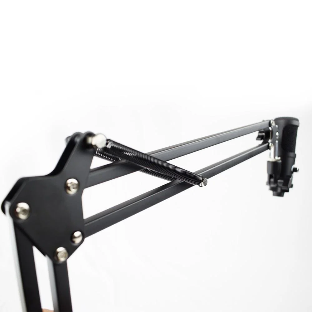 Bajaao Microphone Boom Scissor Extendable Arm Stand for Dynamic and Condenser Microphone with Table Mounting Clamp - Image 4