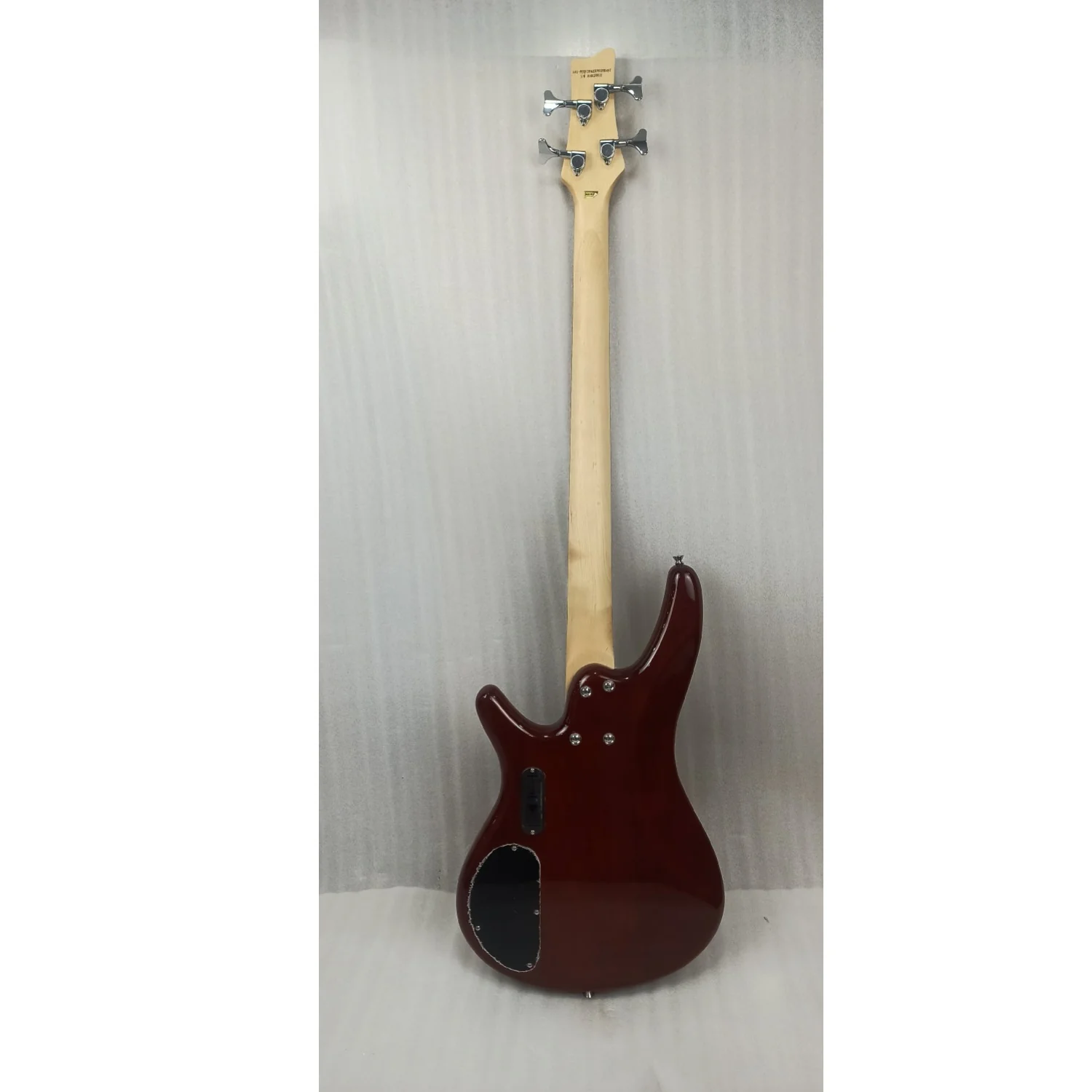 Vault Performer Pro RB4 Four String Electric Bass Guitar with Gigbag - High Gloss Solid Mahogany - Open Box - Image 11