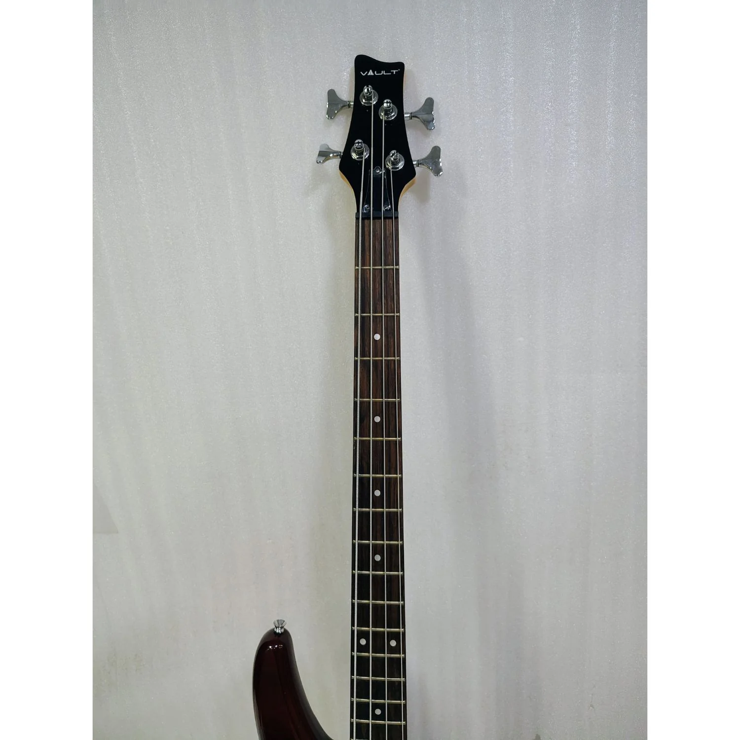 Vault Performer Pro RB4 Four String Electric Bass Guitar with Gigbag - High Gloss Solid Mahogany - Open Box - Image 16