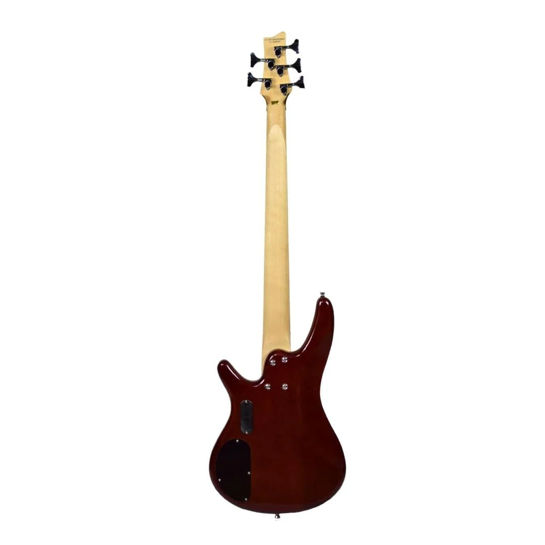 Vault Performer Pro RB4 Four String Electric Bass Guitar with Gigbag - High Gloss Solid Mahogany - Image 13