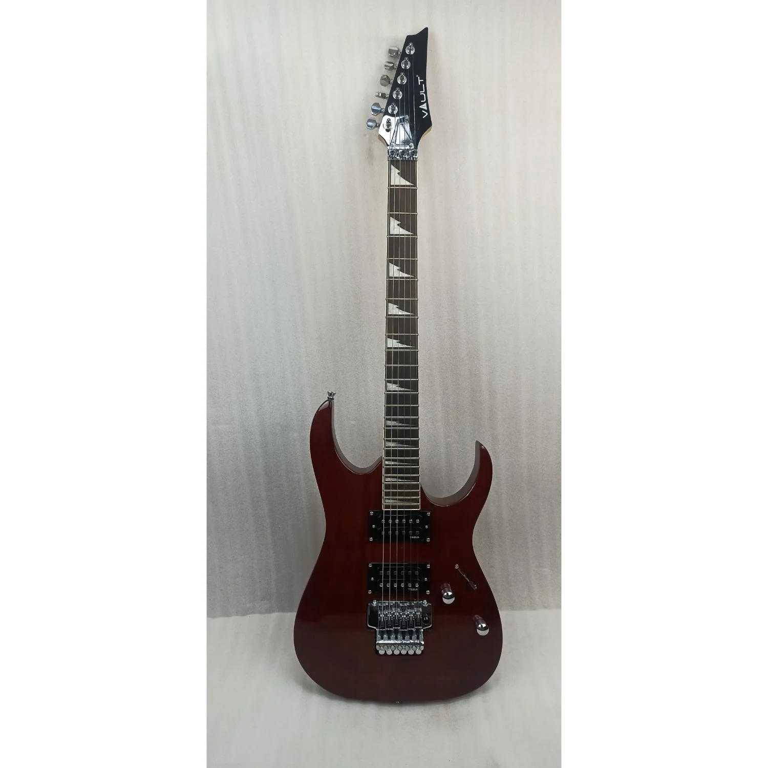 Vault Performer Pro RG 6 String Electric Guitar - High Gloss Solid Mahogany - Open Box - Image 13