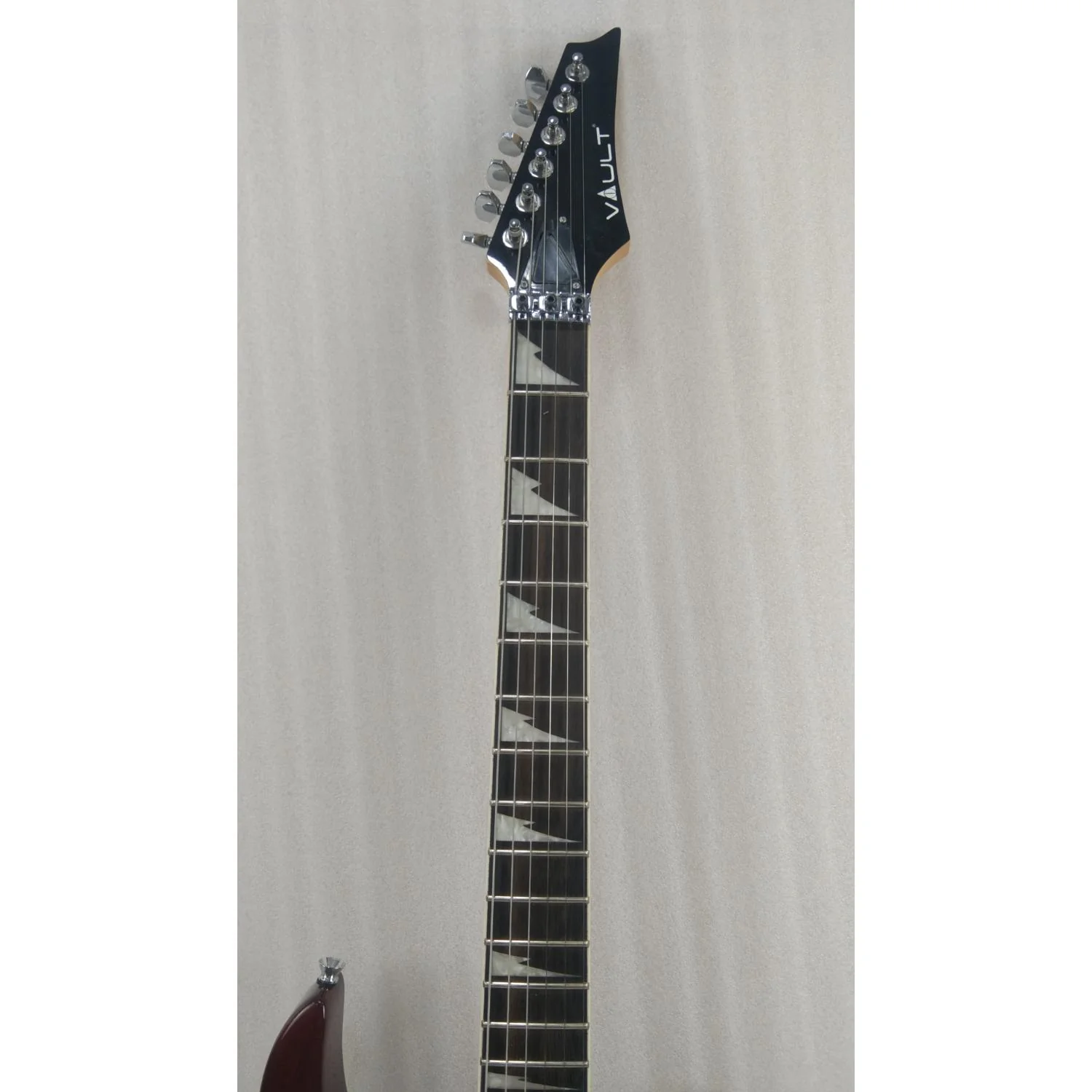 Vault Performer Pro RG 6 String Electric Guitar - High Gloss Solid Mahogany - Open Box - Image 32