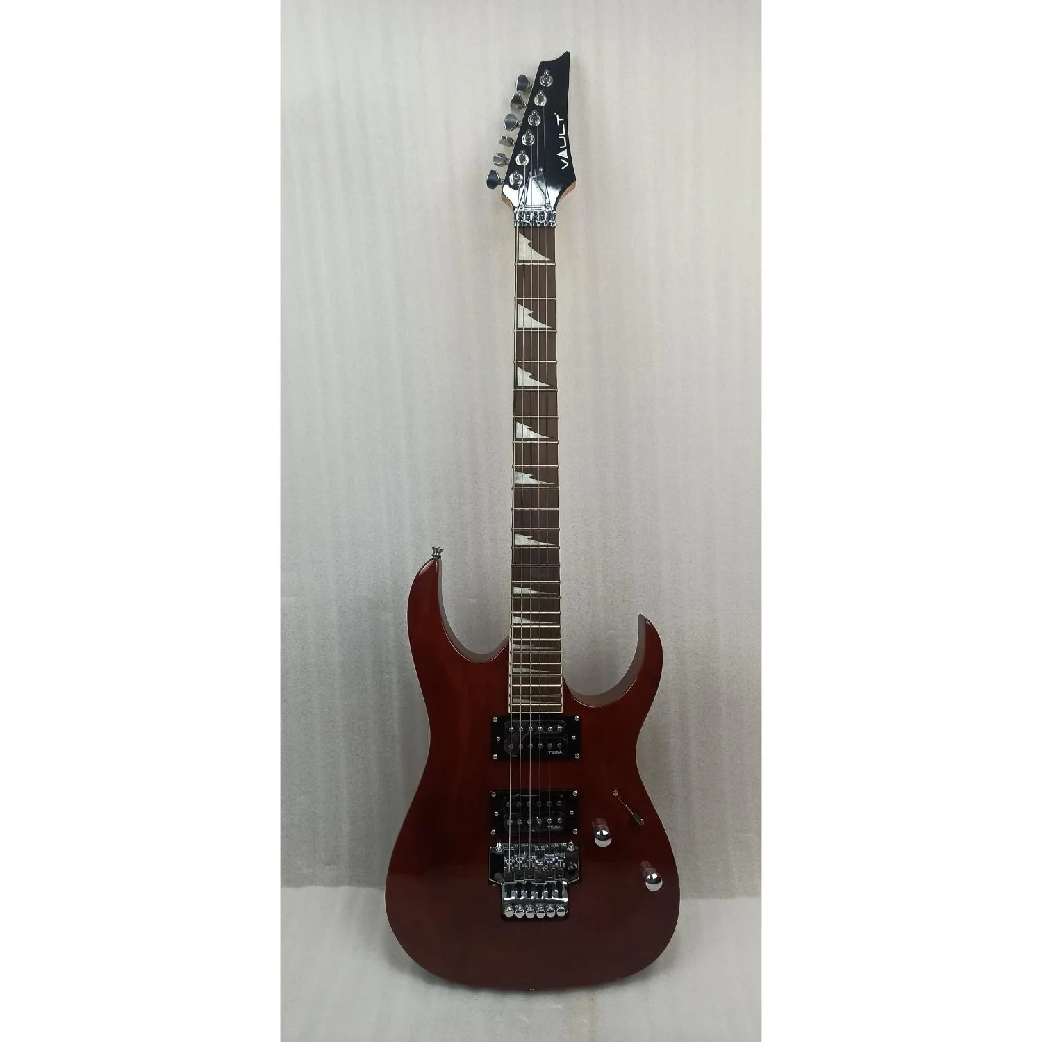 Vault Performer Pro RG 6 String Electric Guitar - High Gloss Solid Mahogany - Open Box - Image 7