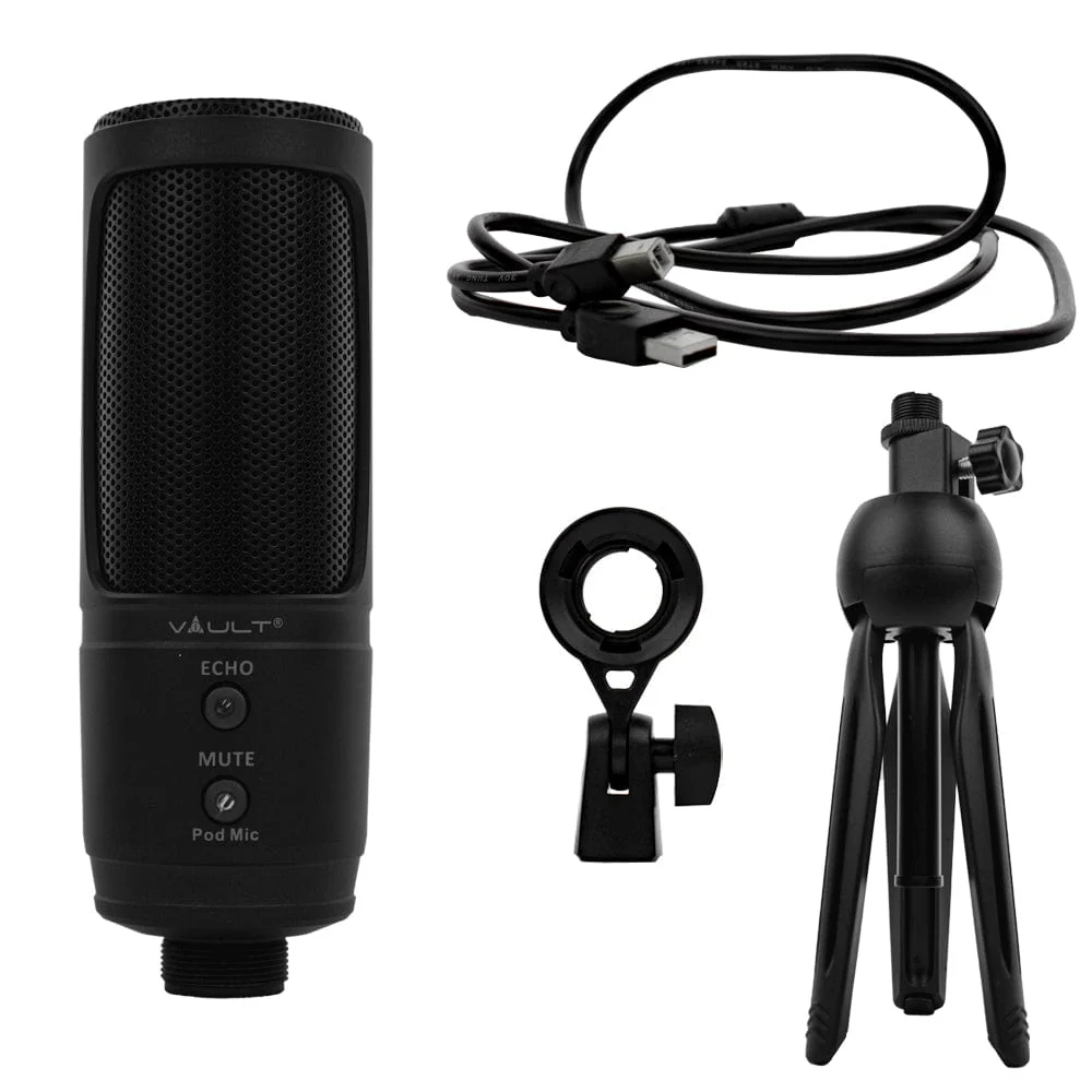 Vault Pod Mic USB Condenser Podcast Microphone Kit - Open Box - Image 4