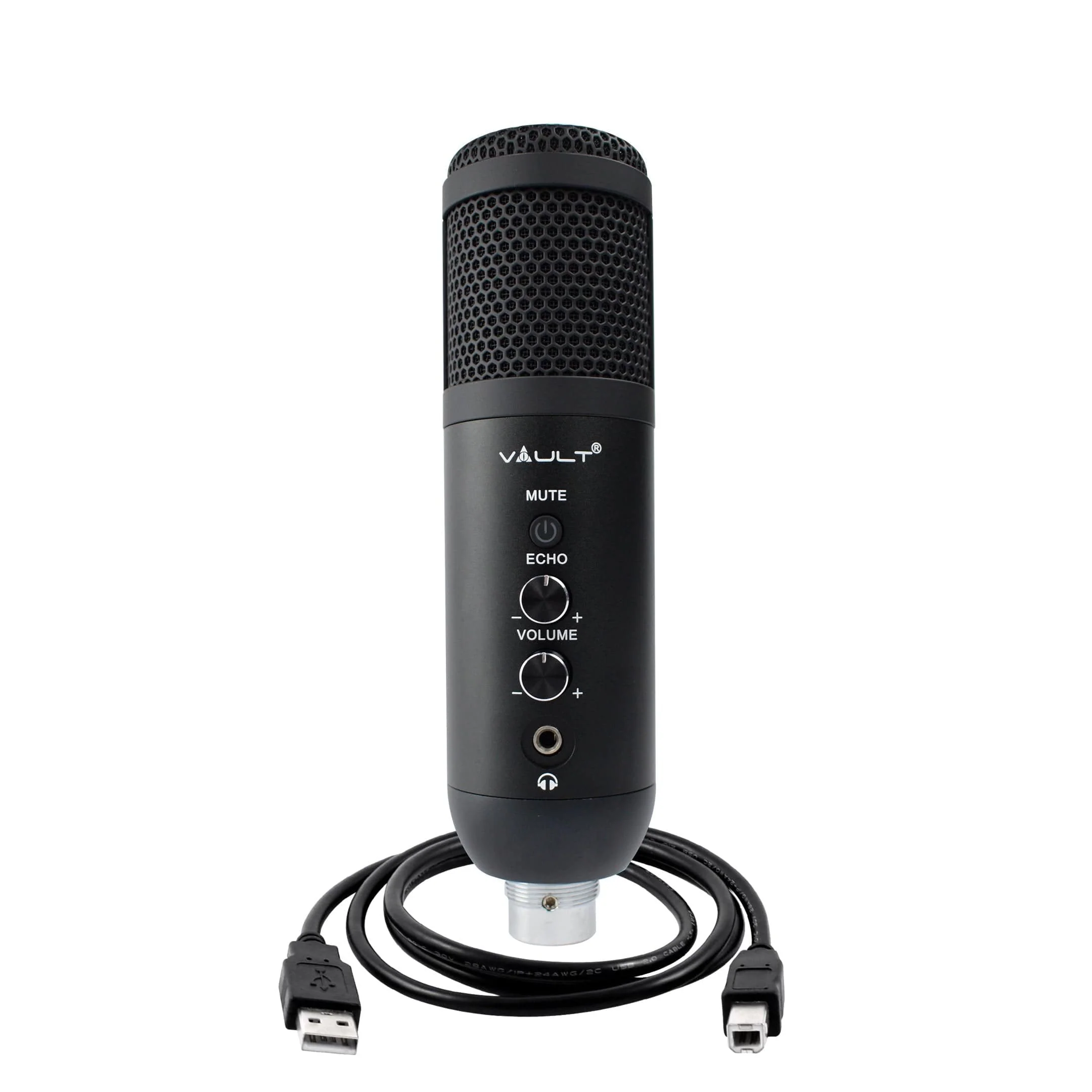 Vault UCM-FX USB Condenser Podcast Microphone Kit with built in headphone out Volume /Gain control and Mute button for Gaming, Podcasting, Conference Calls, Recording, Singing and Dubbing - (USB Mic - E01) - Image 8