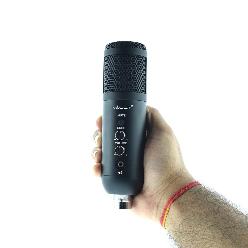 Vault UCM-FX USB Condenser Podcast Microphone Kit with built in headphone out Volume /Gain control and Mute button for Gaming, Podcasting, Conference Calls, Recording, Singing and Dubbing - (USB Mic - E01) - Image 9