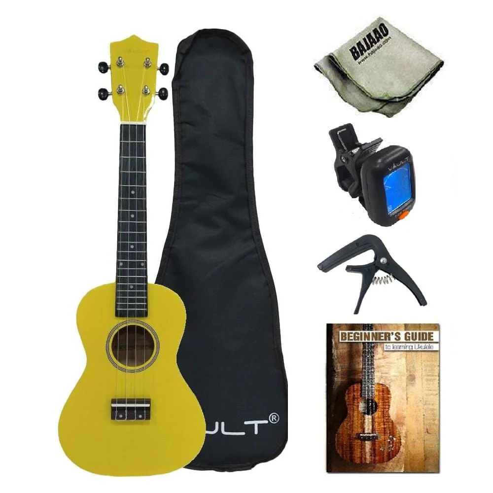 Vault UK-003 Concert Colourful 23-Inch Ukulele With Gig Bag, Tuner, Capo, Polishing Cloth & Ebook - Image 28