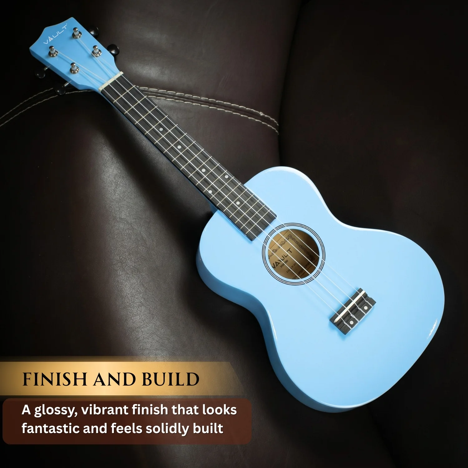 Vault UK-003 Concert Colourful Ukulele 23 inch With Gig Bag - Image 29