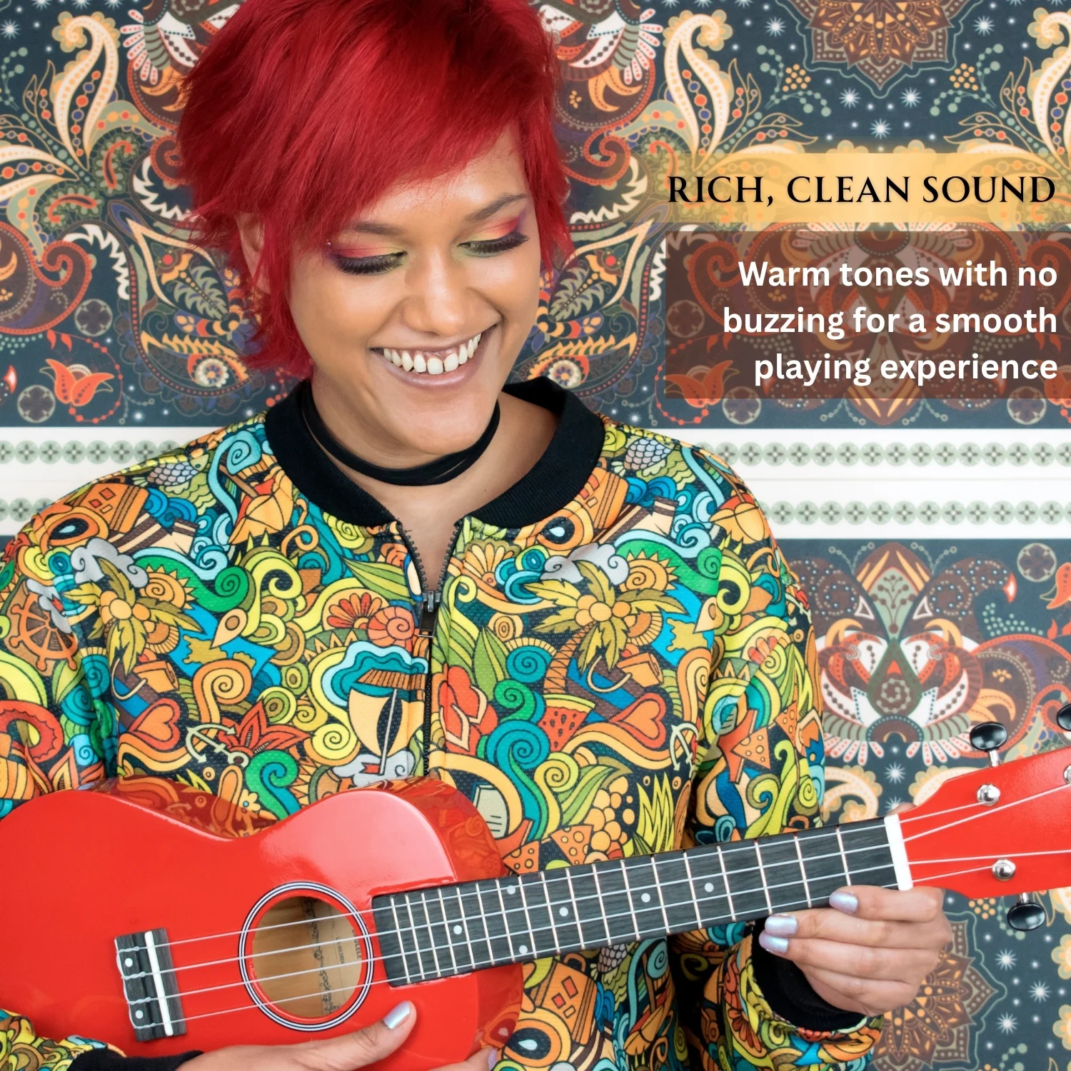 Vault UK-003 Concert Colourful Ukulele 23 inch With Gig Bag - Image 3