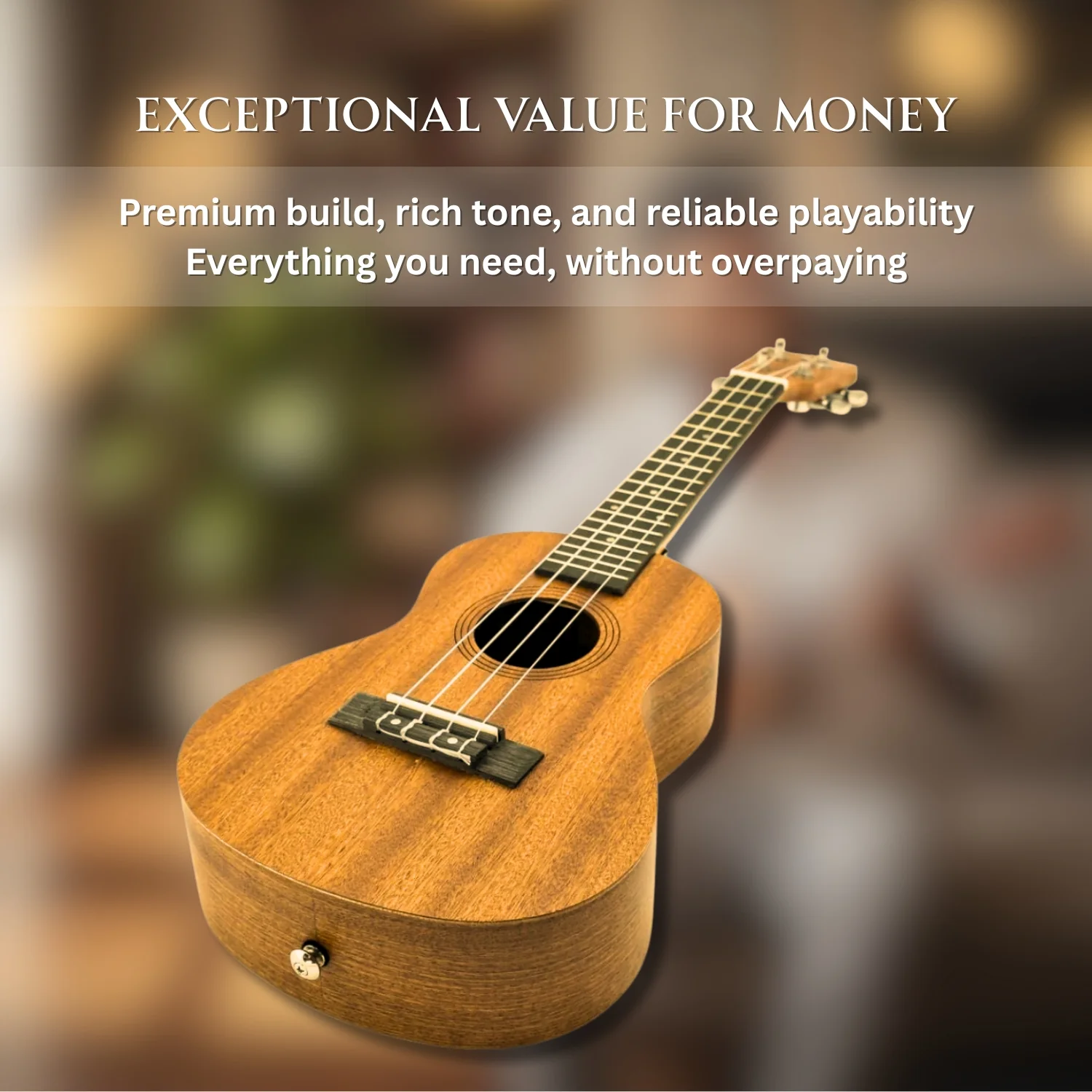 Vault UK-100T 26-inch Arched Back Tenor Ukulele With Gig Bag & Ebook - Image 7