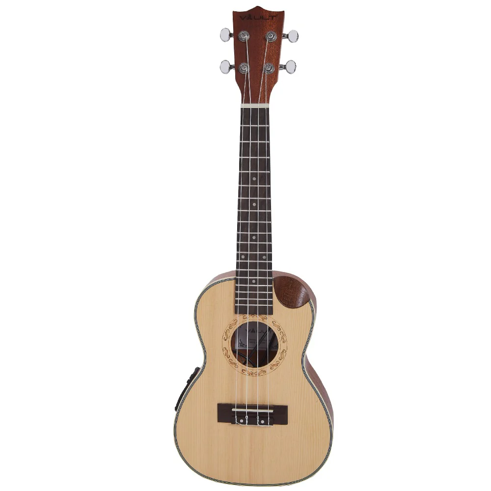 Vault UK-1000CC 23-Inch Solid Spruce Top Premium Semi Cutaway Concert Ukulele - Image 9