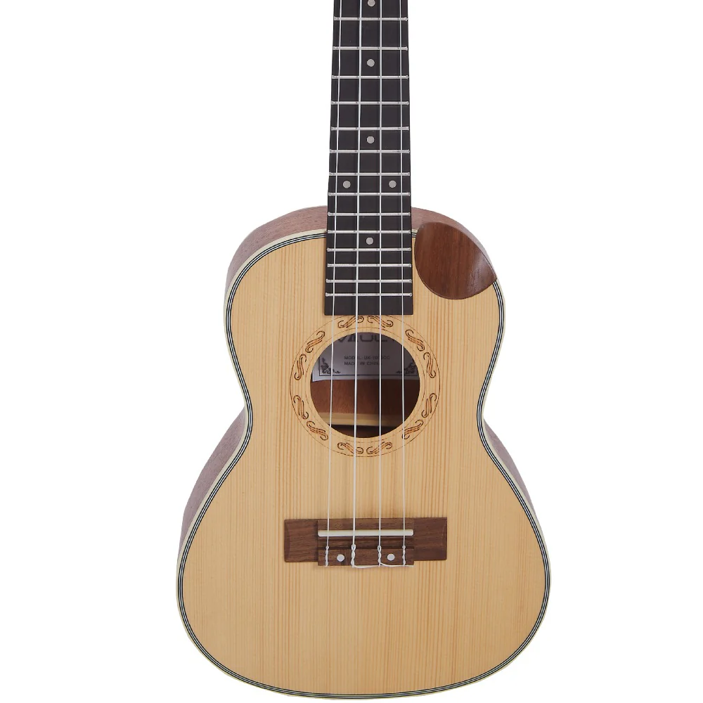 Vault UK-1000CC 23-Inch Solid Spruce Top Premium Semi Cutaway Concert Ukulele - Image 2