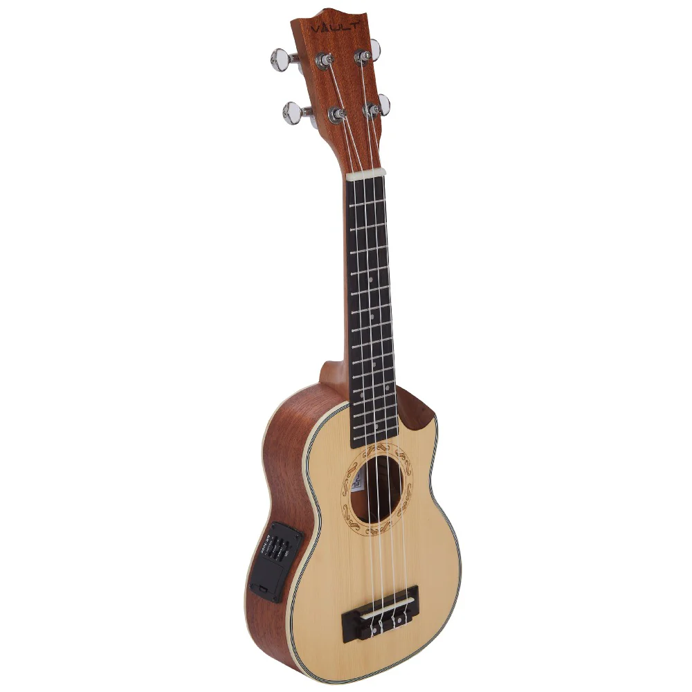 Vault UK-1000SC 21-Inch Solid Spruce Top Premium Semi Cutaway Soprano Ukulele - Image 15