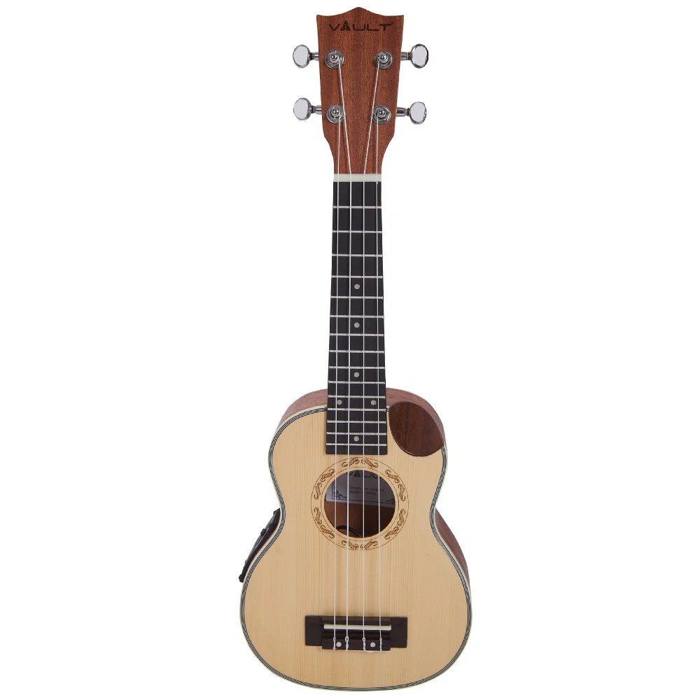 Vault UK-1000SCE 21-Inch Solid Spruce Top Premium Semi Cutaway Electro-Acoustic Soprano Ukulele