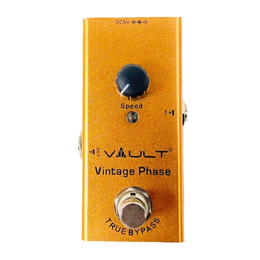 Vault Vintage Phase Effects Pedal With all Metal Body, Small Footprint & 3 Year Warranty - Must Have Accessories