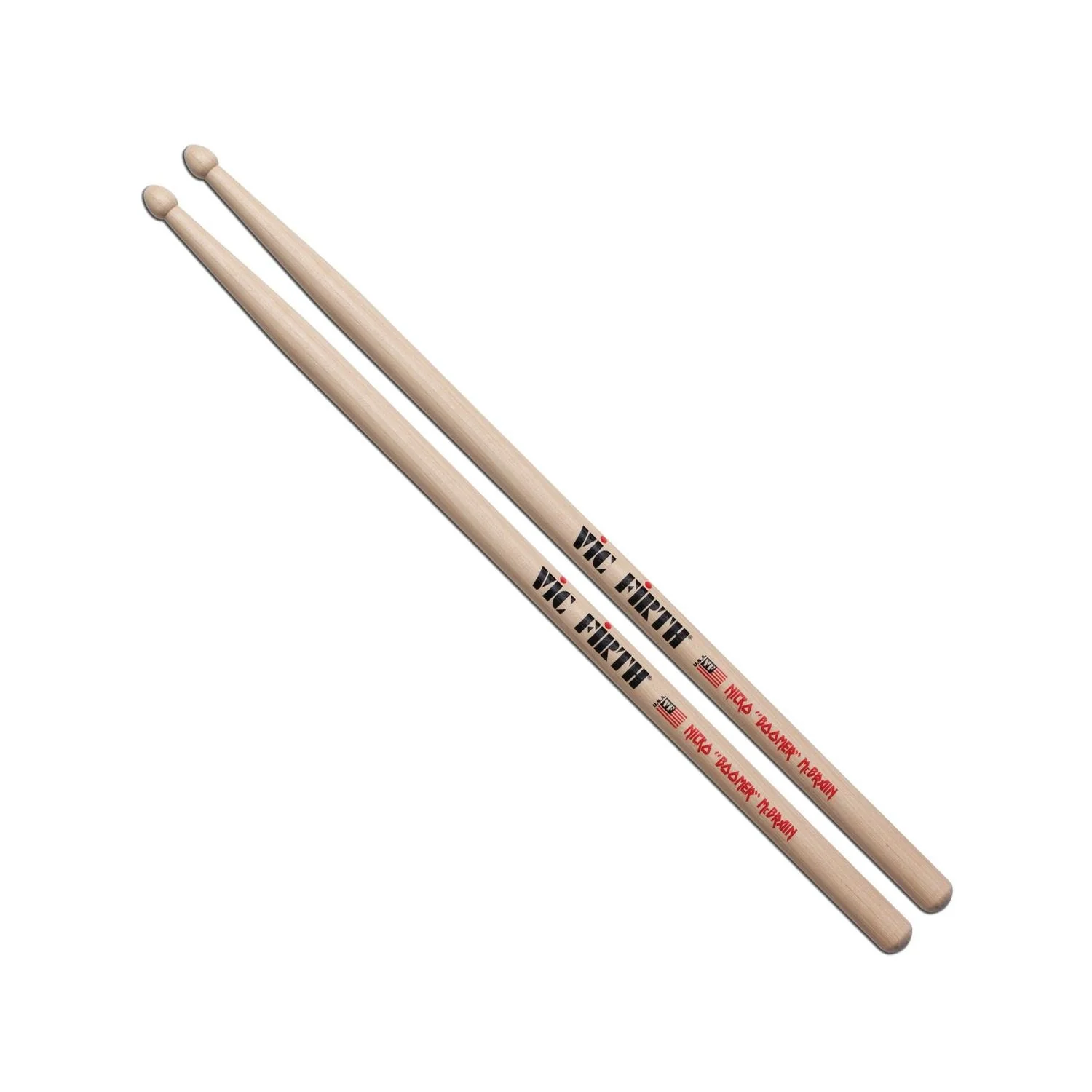 Vic Firth Signature Series Nicko McBrain Drum Stick With Wooden Tip - 5B