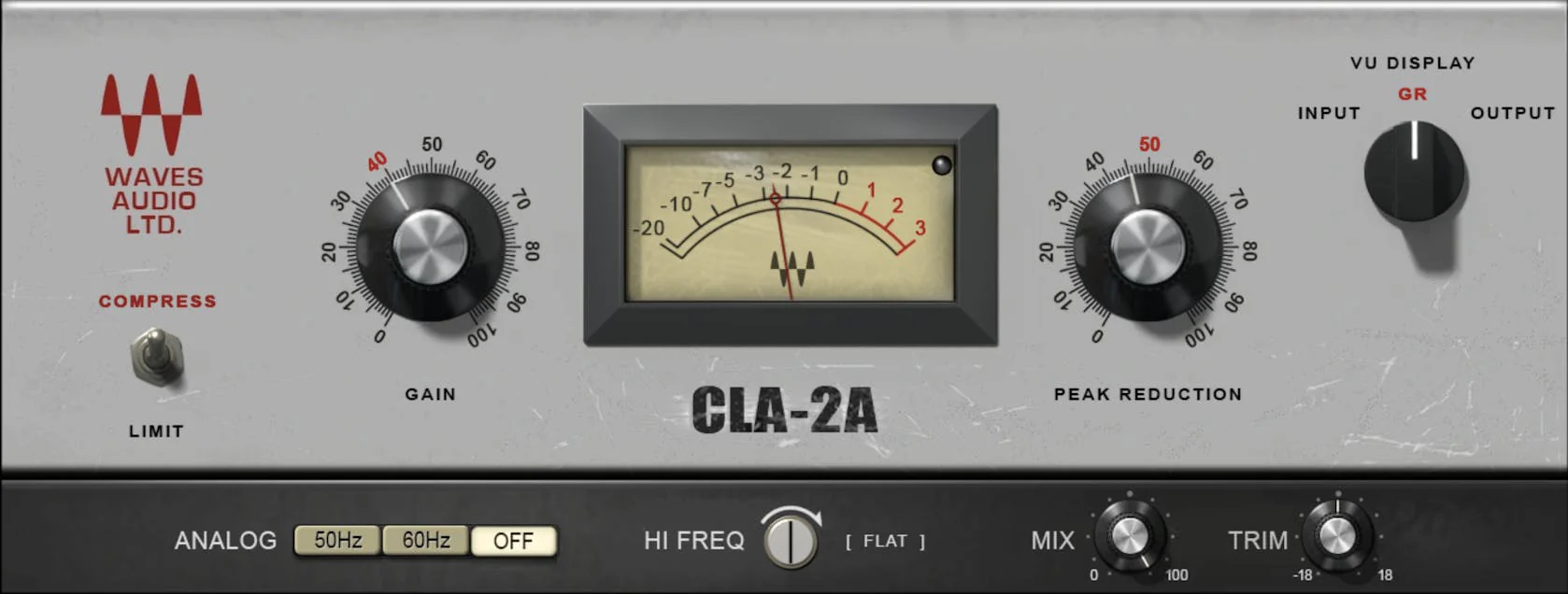 Waves CLA-2A Compressor / Limiter: Compressor/Limiter Plugin