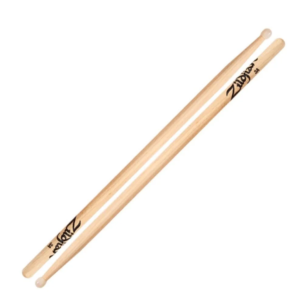 Zildjian 3ANN Nylon Tip Hickory Drumsticks - 3A